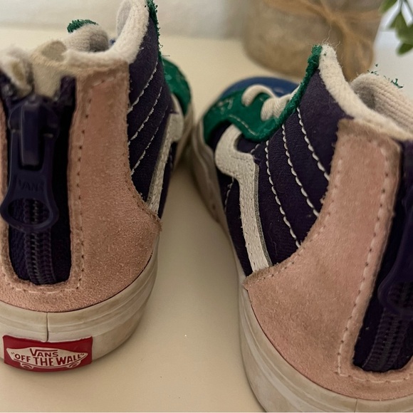 7.5 Vans Sk8 Hi  Toddler Suede Color Block Colors High Top Shoes Retro Children - Picture 10 of 10